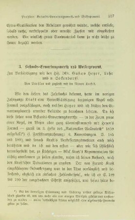 I.3. Bestands-Erwartungswerth und Weiserprocent