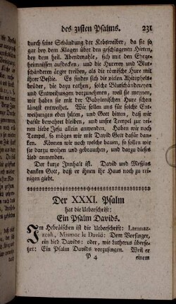 Der XXXI. Psalm [...].
