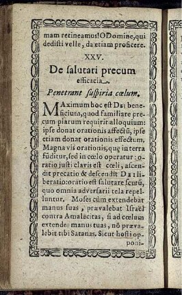XXV. De salutari precum efficacia