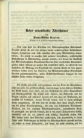 Schriften des Württemb. Alterthums-Vereins, 1,3. 1854