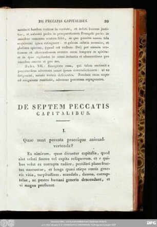 De Septem Peccatis Capitalibus.