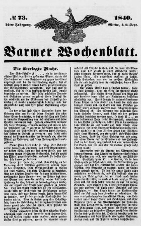 Barmer Wochenblatt. 1838-1859