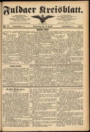 Ausgabe vom Donnerstag, den 14. August 1902.