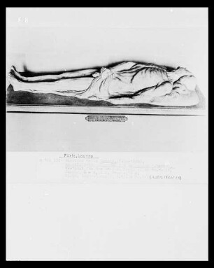 Unbekleideter Leichnam der Katharina de Medici (bestimmt für das Grab Heinrich II. in Saint Denis)