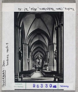 Paderborn: Dom, Inneres nach Osten, Zustand 1936