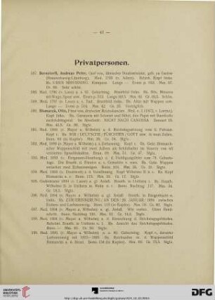 Privatpersonen (Nr. 587-652)