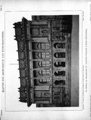 Tafel 107: Der Mittelbau des Hauptgebäudes der Technischen Hochschule in Berlin-Charlottenburg