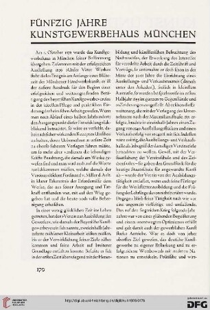 Fünfzig Jahre Kunstgewerbehaus München