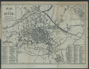 Plan von Zittau