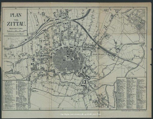 Plan von Zittau