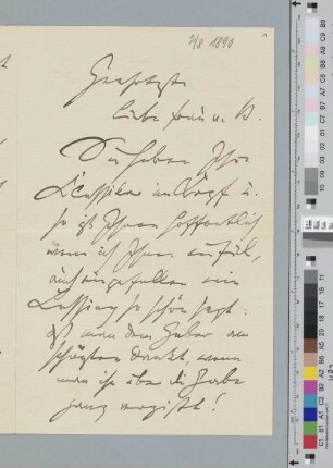 Brief an Laura von Beckerath