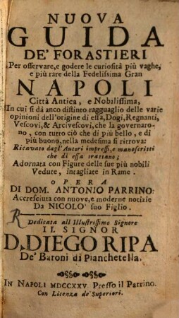 Nuova Guida de'forastieri per l'antichità curiosissime di Puzzuoli