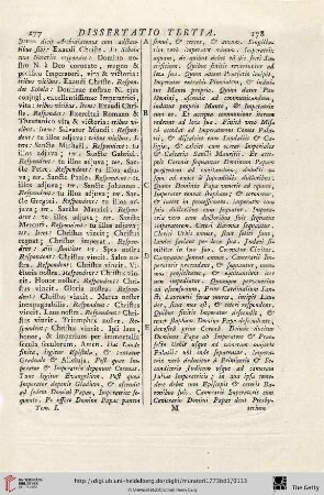 Dissertatio tertia: De Imperatorum Romanorum, ac Regum Italicorum electione