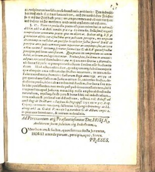 Gratulationes [Beiträger: Præses. Heinrich Bredelo.]