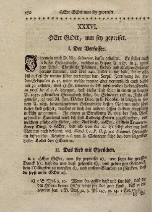 XXXVI. HErr GOtt, nun sey gepreiset.