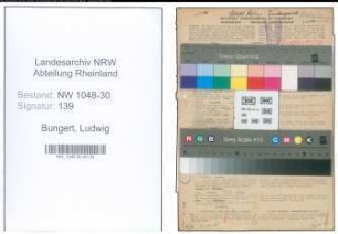 Entnazifizierung Ludwig Bungert , geb. 08.11.1890 (Beamter)