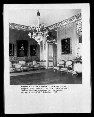 Paradezimmer Serenissimae & Audienzzimmer der Markgräfin