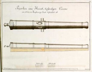 WHK 43 Pläne der Artillerie: Hessische 6-Pfünder-Kanone