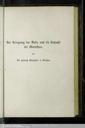 Der Kriegszug des Datis und die Schlacht bei Marathon.