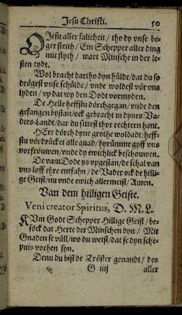 Van dem hilligen Geiste.