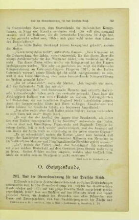 O. Gesetzeskunde