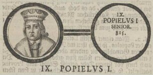 Bildnis von Popielvs I. Senior, Fürst der Polen