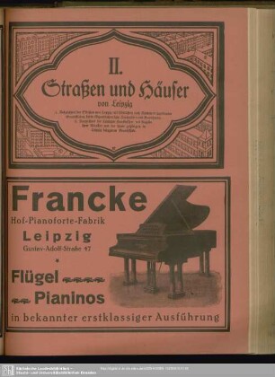 1. Häuserbuch : 1. Verzeichnis der Straßen von Leipzig, der eingemeindeten Vororte sowie der nichteingemeindeten Vororte Böhlitz-Ehrenberg mit Barneck, Gautzsch, Mölkau Oetzsch-Markkleeberg und Zweinaundorf mit sämtlichen nach Nummern geordneten Grundstücken, deren Eigentümern bezw. Verwaltern und Bewohnern