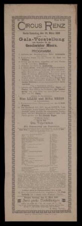 Circus Renz, Wien, 1889