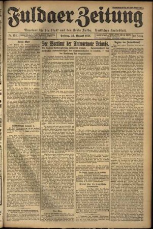 Ausgabe vom Freitag, den 28. August 1925.
