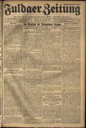 Ausgabe vom Freitag, den 28. August 1925.