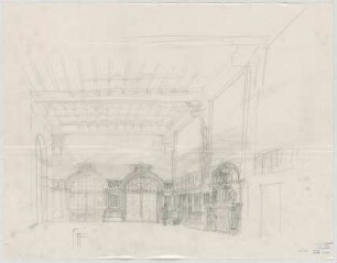 Thiersch, Friedrich von; München; Haus für Handel und Gewerbe - Börsensaal (Perspektive)