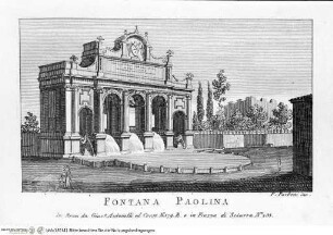 Nuova raccolta delle principali vedute antiche, e moderne dell'alma città di Roma e sue vicinanze / incise a bullino da Achille Parboni l'anno 1824 Roma, Giacomo Antonelli, letztes Jahr im Buch: 1829 - ca. 1830Fontana Paolina - Nuova raccolta delle principali vedute antiche ...