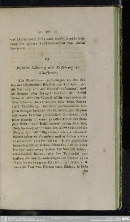 68. Besondre Näherung und Entfernung der Blattformen