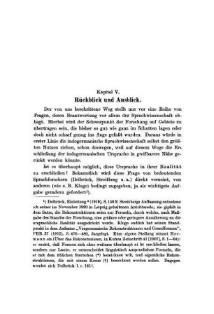 Kapitel V. Rückblick und Ausblick.