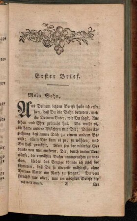 Erster Brief - Fünfter Brief
