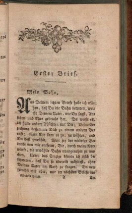 Erster Brief - Fünfter Brief