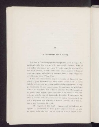 XI. La traversata del Si-Kiang.
