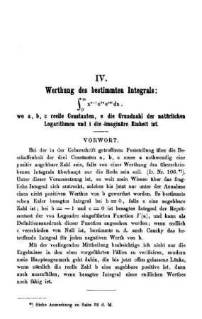 IV. Werthung des bestimmten Integrals.