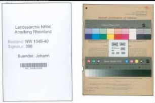 Entnazifizierung Johann Buender , geb. 03.08.1902 (Inspektor)