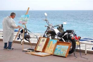 Nizza - Maler an der Promenade : Maler an der Promenade des Anglais in Nizza. 2006