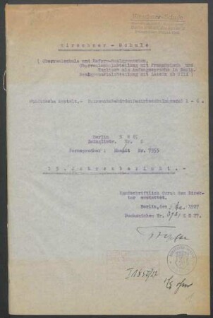 1926/27: Jahresbericht ... - 1926/27