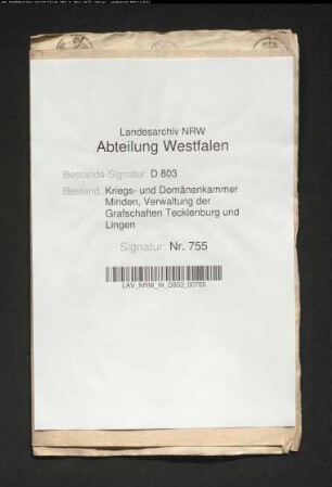 Erteilung der Schuldkonsense auf Tallemeyers Stätte, Bauerschaft Espel, Kirchspiels Recke