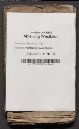 Zum Staatseigentum erklärte Stiftsgebäude. Vorprovenienz: Domäneninspektion Paderborn