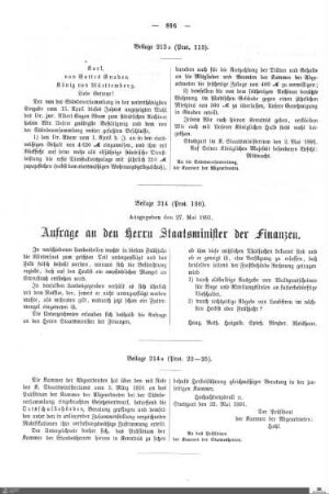 Beilagen zu Protokoll, 22.-25. Sitzung