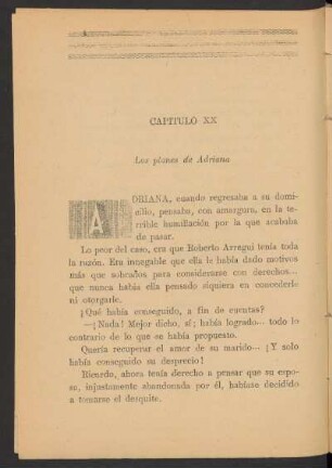 Capítulo XX - Los planes de Adriana