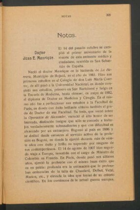 Doctor Juan E. Manrique.