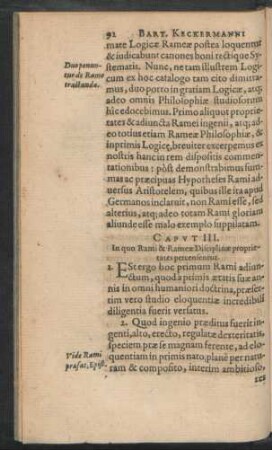 Caput III. In quo Rami & Rameae Disciplinae proprietates percensentur.