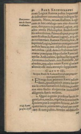 Caput III. In quo Rami & Rameae Disciplinae proprietates percensentur.