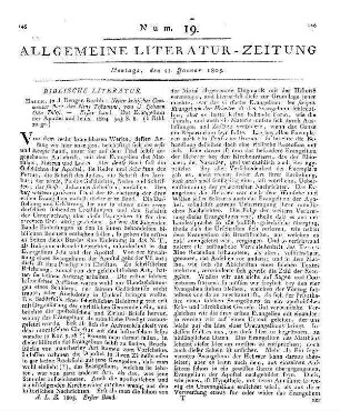 Thieß, J. O.: Neuer kritischer Kommentar über das neue Testament. Bd. 1. Das Evangelium der Apostel und Jesus. Halle: Renger 1804 [Nebent.: Neuer kritischer Kommentar über die drei ersten Evangelien]