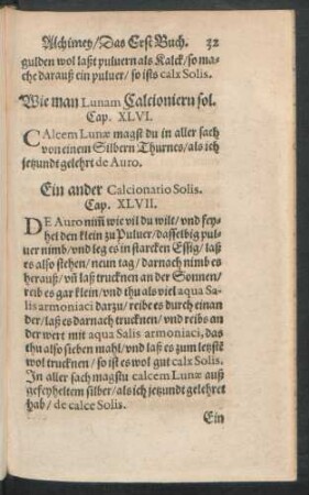 Wie man Lunam Calcioniern sol. Cap. XLVI.